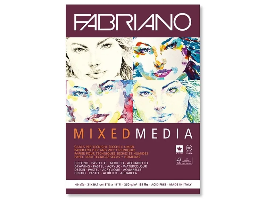 Fabriano Mixed Media blokk A3 – 250g – 40 ark
