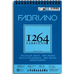 Fabriano 1264 Mixed Media – Spiral 300g 15ark – A5