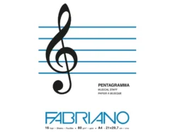 Fabriano Musica Album A4 – 16 ark 80g med notelinjer