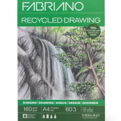 Fabriano Recycled Drawing Tegneblokk 160g 60ark – A4