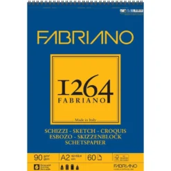 Fabriano 1264 Sketch Skisseblokk Spiral 90g 60ark – A2