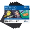 Fabriano Stick’Art Selvklebende papir 4ark – A4 80g – Sort