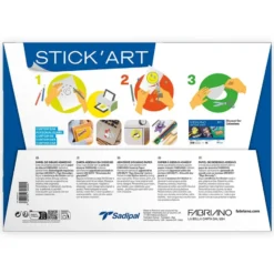 Fabriano Stick’Art Selvklebende papir 4ark – A4 90g – Hvit