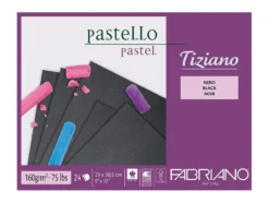 Fabriano Tiziano Pastellblokk 230x305mm 160g 24ark – Sort