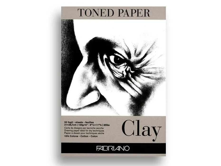 Fabriano Toned paper Tegneblokk Clay A4 – 120g – 50 ark