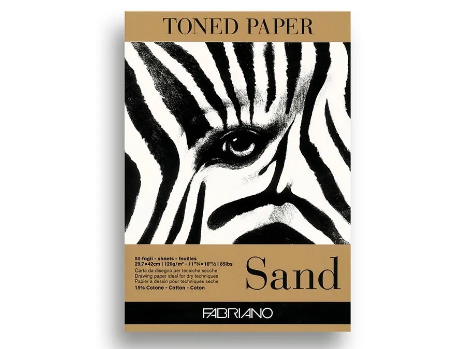 Fabriano Toned paper Tegneblokk Sand A3 – 120g – 50 ark