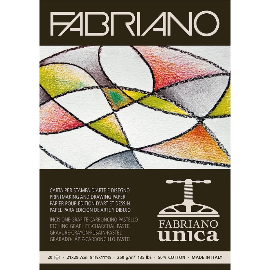 Fabriano Unica Blokk 250g – 20 ark – A4