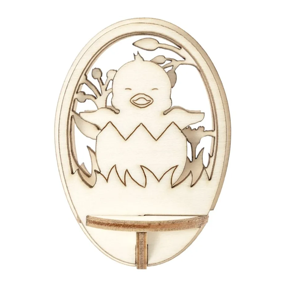 Figursett i tre – Egg Ø: 76mm – Kylling