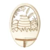 Figursett i tre – Egg Ø: 76mm – Påskeegg