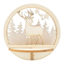 Figursett i tre – Julekule Ø: 78mm – Hjort