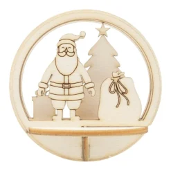 Figursett i tre – Julekule Ø: 78mm – Julenisse