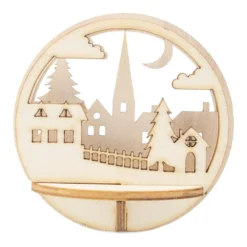 Figursett i tre – Julekule Ø: 78mm – Landsby