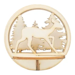 Figursett i tre – Julekule Ø: 78mm – Rådyr