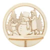 Figursett i tre – Julekule Ø: 78mm – Snømann