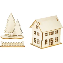 Figursett i tre – Stort hus