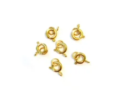 Fjærlås /m ring – 7mm 6stk – Gull