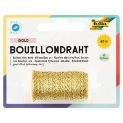 Folia Bouillontråd 0,3mmx60m – Gull