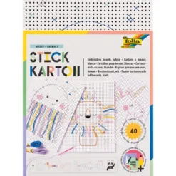 Folia Broderikartong 17,5×24,5cm 40stk – Dyr