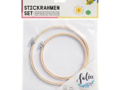 Folia Broderiramme sett – 2 rammer inkl. aida stoff