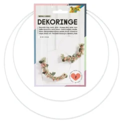 Folia Dekoring i metall – Ø:25/30cm 2stk – Hvit