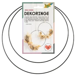Folia Dekoring i metall – Ø:25/30cm 2stk – Sort