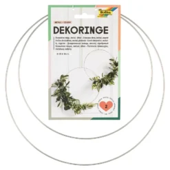 Folia Dekoring i metall – Ø:25/30cm 2stk – Sølv