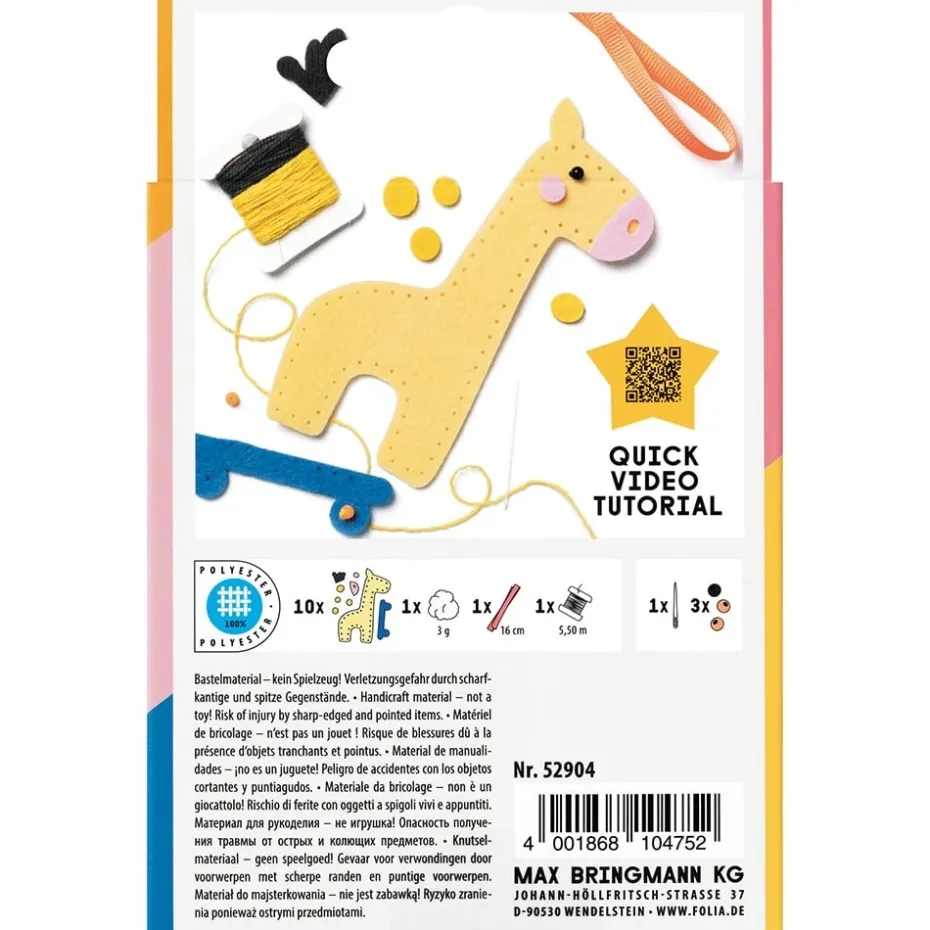 Folia Filtfigur Mini sysett – Giraff
