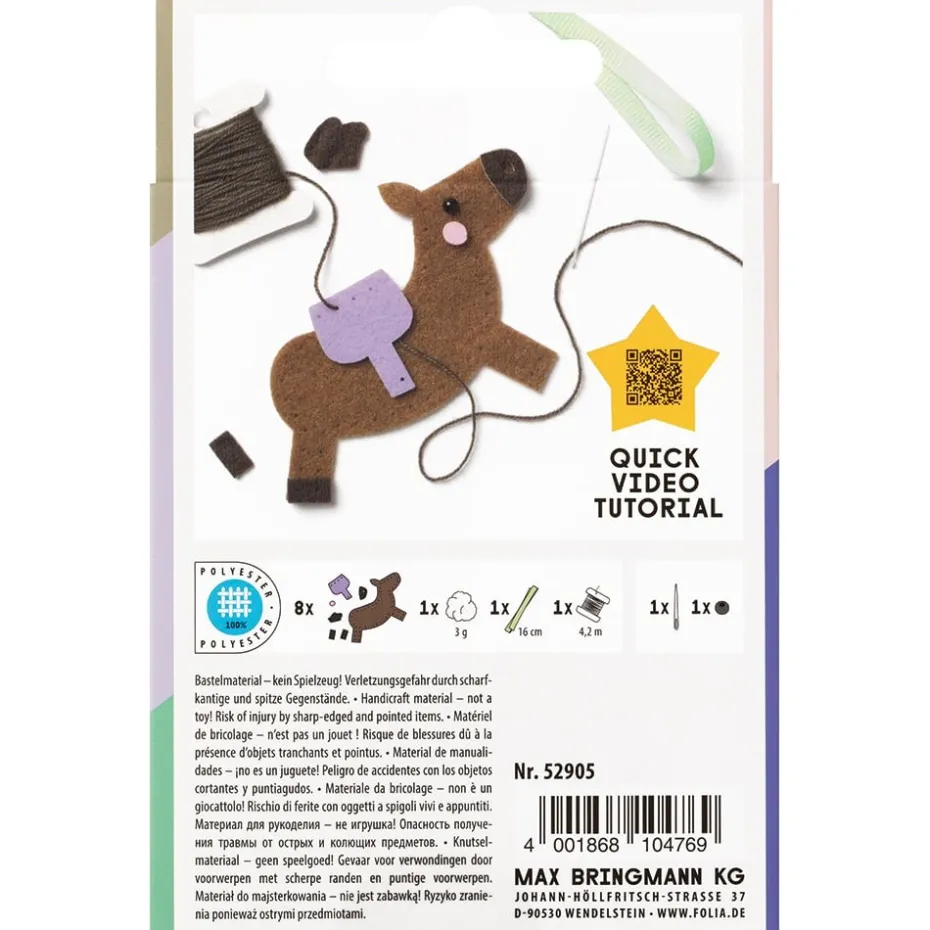 Folia Filtfigur Mini sysett – Hest
