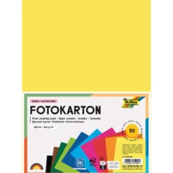 Folia Fotokartong A4 – 300g 50ark – Mix 10 farger