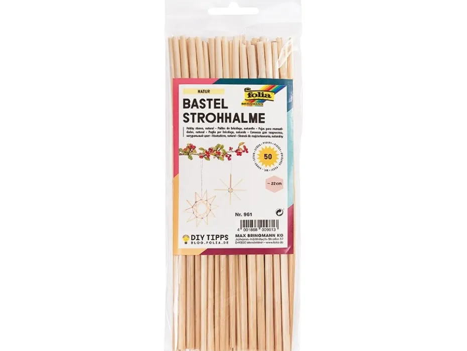 Folia Halmstrå 22cm 50stk – Natur