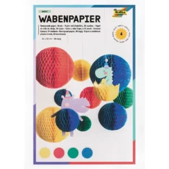Folia Honeycomb silkepapir 4 ark 21×33 cm – Basic