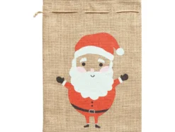 Folia Jute Julesekk 25x35cm – Julenisse