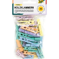 Folia Klesklype i tre – 48stk 3ass. str. – Pastell