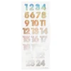 Folia Klistremerke Adventskalender tall 1-24 – IRIDESCENT
