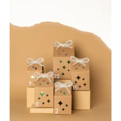 Folia Klistremerke Adventskalender tall 1-24 – IRIDESCENT