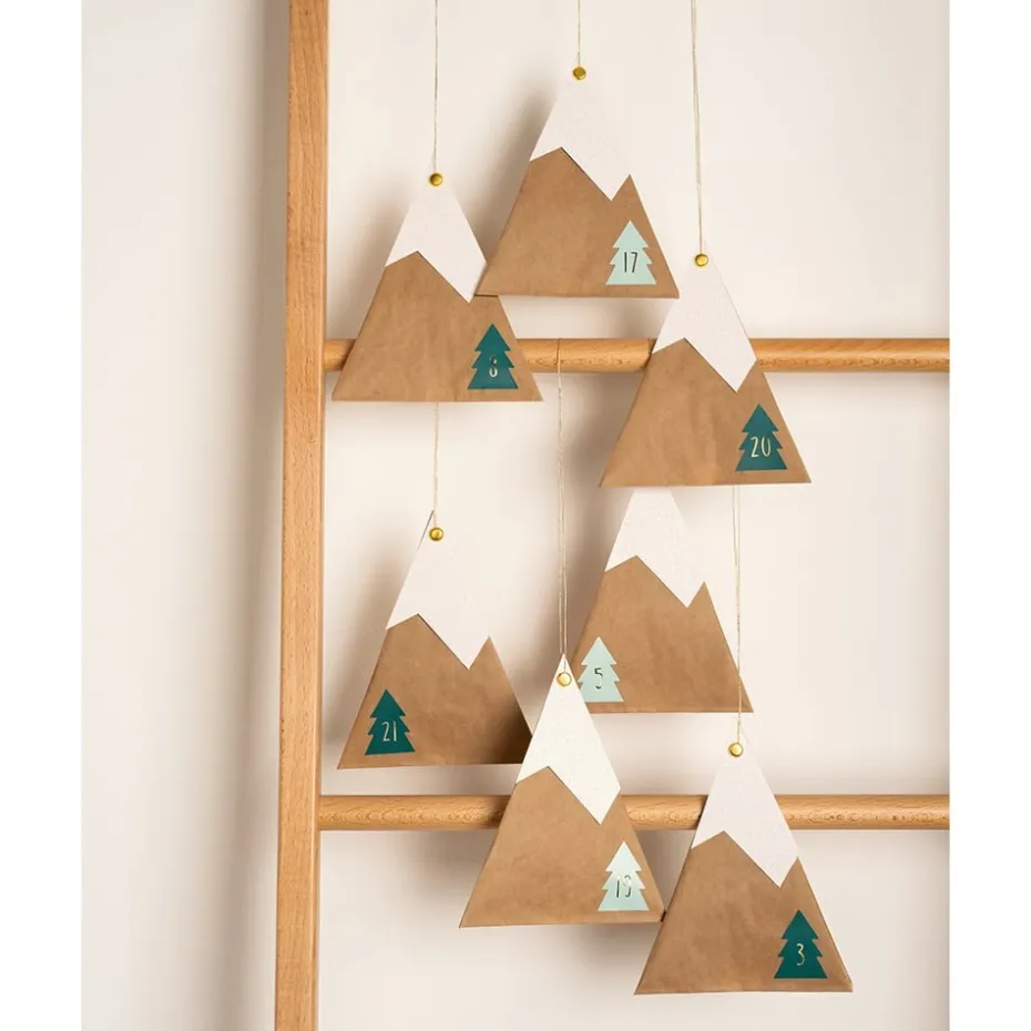 Folia Klistremerke Adventskalender tall 1-24 CHRISTMAS TREE