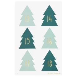 Folia Klistremerke Adventskalender tall 1-24 CHRISTMAS TREE