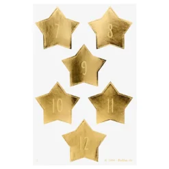 Folia Klistremerke Adventskalender tall 1-24 – STARS GOLD