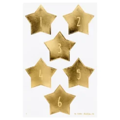 Folia Klistremerke Adventskalender tall 1-24 – STARS GOLD