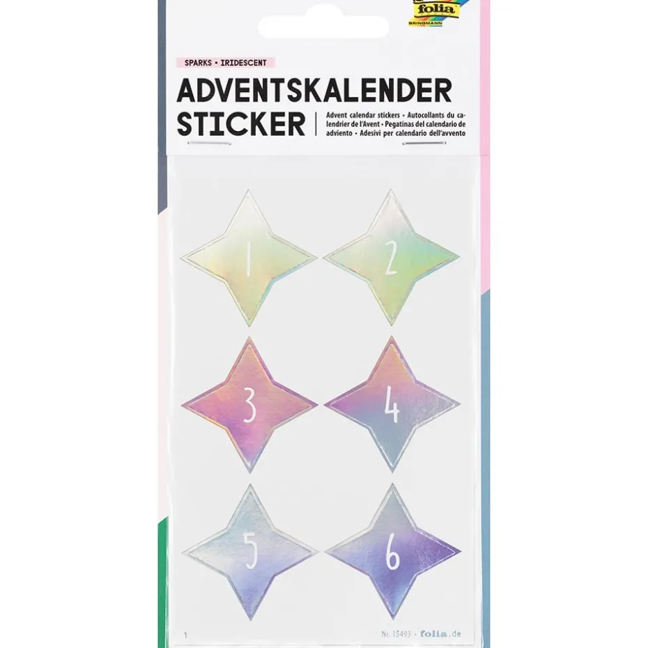Folia Klistremerke Adventskalender tall 1-24 – SPARKS IRIDES