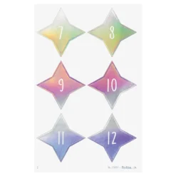 Folia Klistremerke Adventskalender tall 1-24 – SPARKS IRIDES