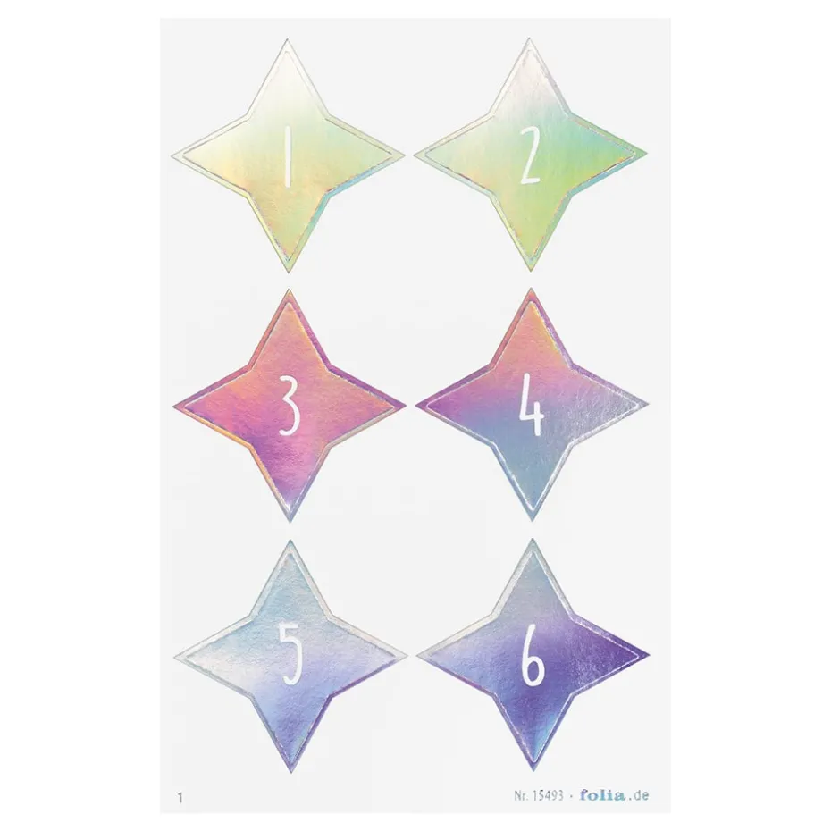 Folia Klistremerke Adventskalender tall 1-24 – SPARKS IRIDES