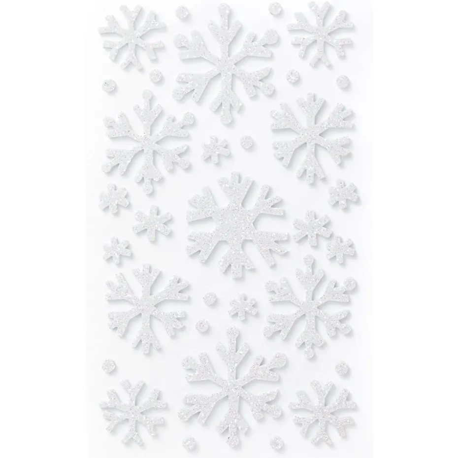 Folia Klistremerker Mosgummi Glitter – Vinter
