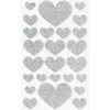 Folia Klistremerker Mosgummi Glitter – Hjerter Classic