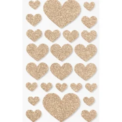Folia Klistremerker Mosgummi Glitter – Hjerter Classic