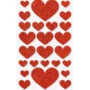 Folia Klistremerker Mosgummi Glitter – Hjerter Love