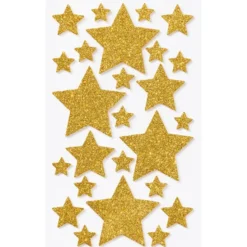Folia Klistremerker Mosgummi Glitter – Stjerner 1
