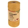 Folia Makramégarn 100% bomull – 3,5mm 100m – MUSTARD FILED