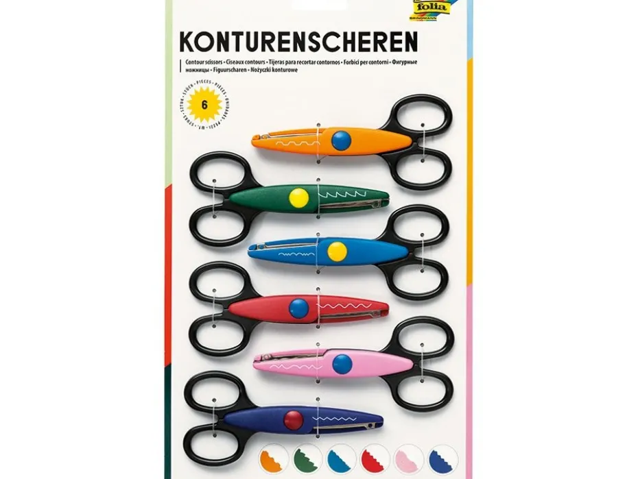 Folia Mønstersaks 6stk – Assortert
