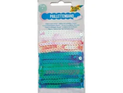 Folia Paljettbånd 5x1m – Pastell